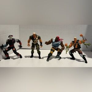 Vintage 1996 GI Joe Extreme Lot of 4 Iron Claw Stone Freight 4.5" Action Figures